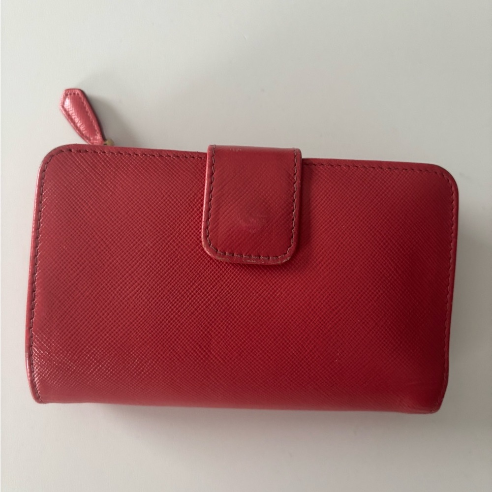 Prada Pink Saffiano Bifold Wallet - Picture 2 of 5